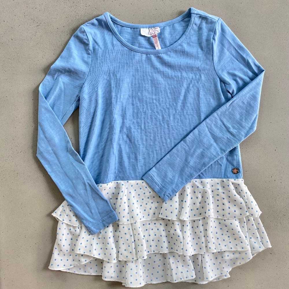 Matilda Jane Once Upon A Time Telescope Top Blue White Size 10